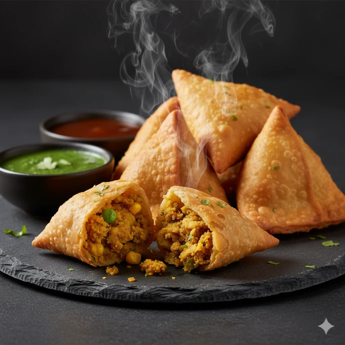 Homestyle frozen samosas Pune by Velmira crispy golden